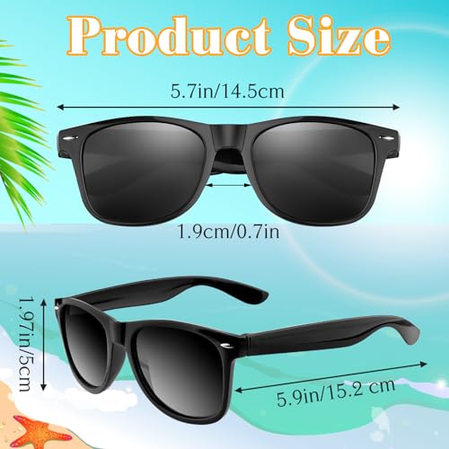 ASTARON Sunglasses Bulk, 6/12/24/48 Pack Sunglasses Party Favors for Summer Beach Pool Birthday Wedding Party Supplies - color: Black