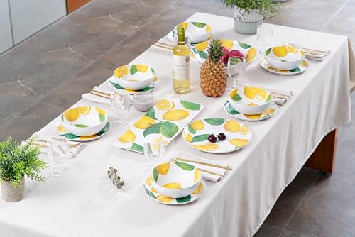 Abode Homewares by TarHong Lemon Fresh Serve Bowl, 12" x 3", 112-Oz., Pure Melamine, Indoor/Outdoor - size: Serve Bowl