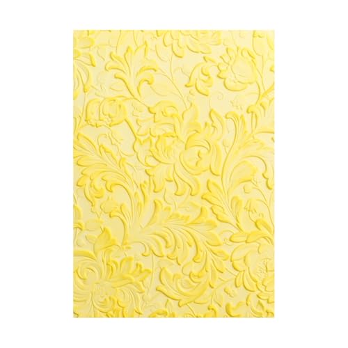 Briartw 3D Embossing Folder for Card Making Adding Textured Detail to Paper Crafting 6.3x4.5inch Clear Texture Plate Perfect for Heavyweight Cardstock (≥250gsm/92lb),Flowers Texture Template - color: Flowers