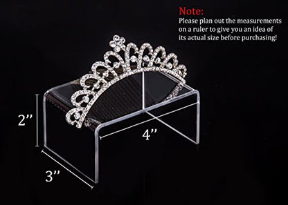Clear Acrylic Display Risers Showcase for Jewelry, Risers Display for Funko POP Figures,Clear Cake Stands for Candy Dessert Table Decorations 4" x 3''x 2'' (20 PC)… - size: 20 PC