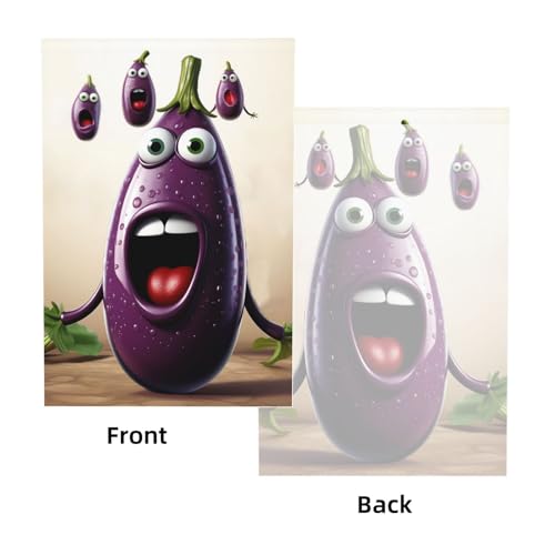 Cartoon Eggplant Backdrop Background for Photography 5x7ft Photobooth Professional Photo Backdrop Curtains Video Photography Studio Photo Backgrounds Banner Booth Background Screen Parties - color: Cartoon Eggplant