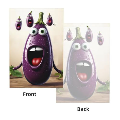 Cartoon Eggplant Backdrop Background for Photography 5x7ft Photobooth Professional Photo Backdrop Curtains Video Photography Studio Photo Backgrounds Banner Booth Background Screen Parties - color: Cartoon Eggplant