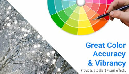 Funnytree 10x8FT Winter Photography Backdrop Glitter Snowy Forest Pine Tree Background Let It Snow Christmas Xmas Holiday Party Decor Banner Portrait Studio Booth Photobooth Props - size: 118 x 95 in