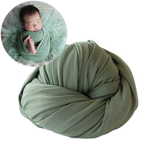 Zeroest Newborn Photography Stretch Wrap for Boys and Girls - Photo Prop Blanket (Green) - color: Green
