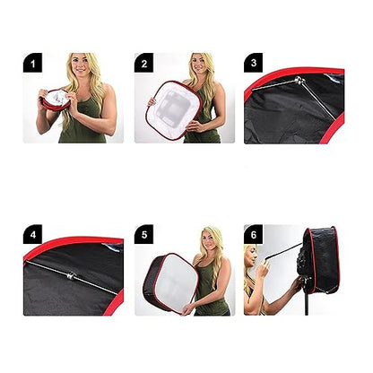 2X Portable Softbox LED Light Panel Diffuse Light Room Lighting Modifier for LED Light