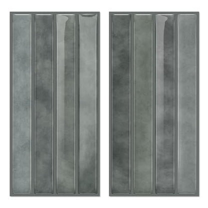 VICCI 20-Sheet Subway Tile Stickers, Modern Gray 3D Textured Peel and Stick Backsplash 4.72x9.68 Inch, No-Grout Removable - color: Modern Gray
