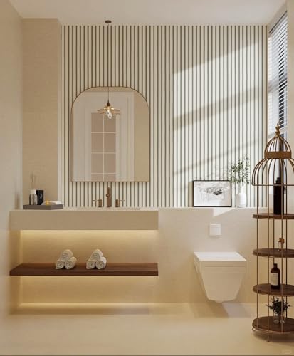 myforHD Wallpaper Peel and Stick Wood Grating Stripe Self-Adhesive Wallpaper Faux Wood Contact Paper Wood Slats Self Adhesive Wall Paper PVC Vinyl Film Removable Waterproof (Wood C, 17.3" x 393") - color: Wood C, size: 17.3" x 393.7"