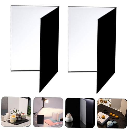 DOITOOL 2pcs A4 Foldable Photography Reflective Board Cardboard, Light Reflectors for Photography and Food Still Life, Portable Photo Reflector Accessories for Studio Photoshoot