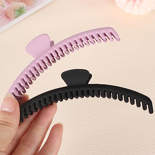 Hold Everything Hair Claw Clips for Thick and Thin Hair Big Hair Barrettes for Women and Girls Straight Wavy and Curly Hair Strong Hold Claw Clip with 52 teeth (7-Color) - color: 52 teeth-7