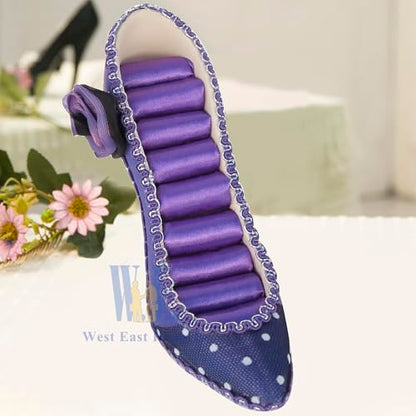 Ring Holder High Heel Shoe Design Fashion Jewelry Organizer Display Birtyday Gift (Pur) - color: Pur