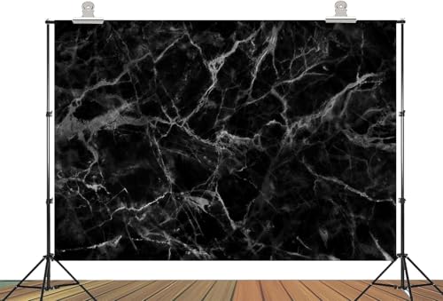 12x10ft Fabric Marble Texture Backdrop Black Marble Photography Backdrop, Professional Photo Background with White Veined Pattern for Studio, Party, Wedding, Video Shooting - size: 12X10ft