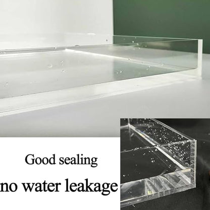 Clear Acrylic Water Tank Props For Product Shooting, Sturdy Photography Tray Display Cabinet, Underwater Photo Studio Kit Drawer For Counter Organizing, Cosmetics Advertising(11.8 X 11.8 X 3.9IN)(50x3 - size: 50x30x6cm/19.7x11.8x2.4in
