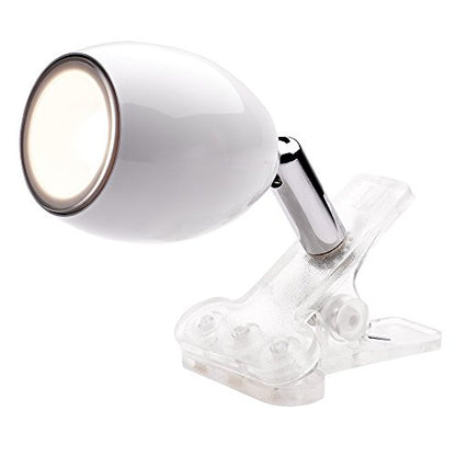 Newhouse Lighting NHCLP-JO-WH Joe LED Mini Clamp Lamp & Reading Spotlight Perfect for The Office, Study & Bedroom, White - color: White