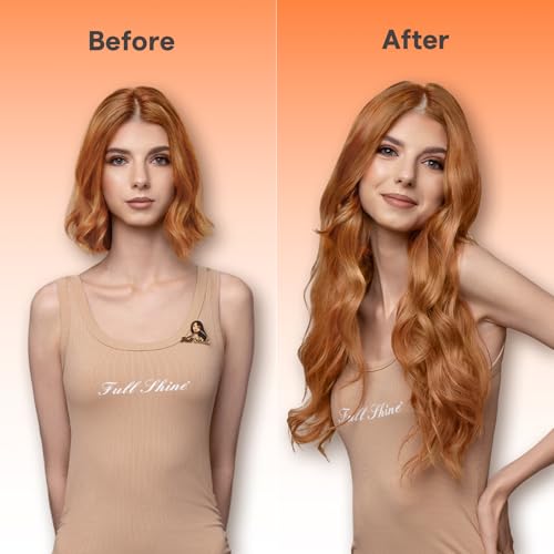 Full Shine Butterfly Weft Hair Extensions 22 inch Color 330 Ginger and Kit Tools