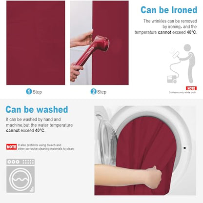 5x7ft Burgundy Cloth Photography Backdrop Solid Color Photo Background Video Props LY666 - color: Burgundy, size: 5X7 FT