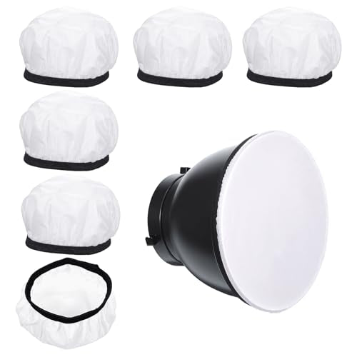 6 Pcs 7"/18cm Light Diffuser, White Soft Lamp Diffuser for Studio Strobe Reflectors, Video Shooting - color: 6 Pcs