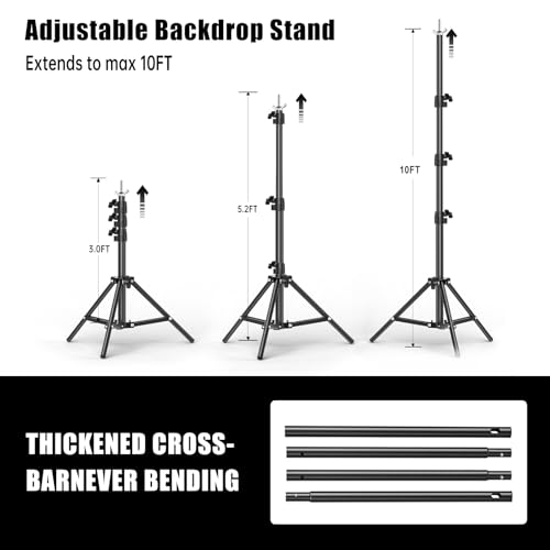 10x20FT Backdrop Support Stand for Photography，Adjustable Width & Length Backdrop Stand Background Support System Kit for Photo Video Studio Shooting, Party, Outdoor, Wedding - size: 10*20FT