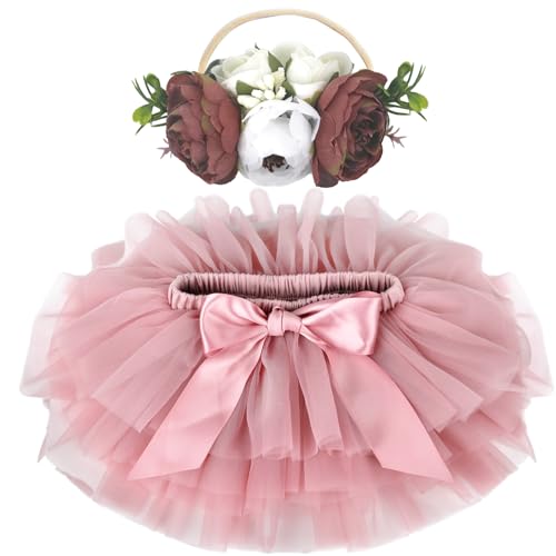 BLUETOP Cute Newborn Photography Outfits Boys Girls Baby Costume Set - style: 04 Blush Pink Tutu