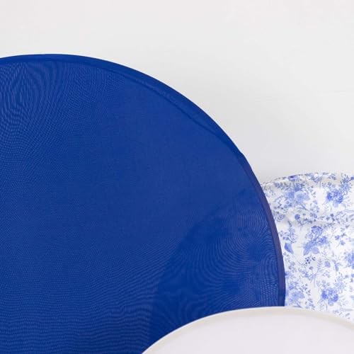 Efavormart Set of 3 White Blue French Toile Chiara Arch Backdrop Covers (7ft/6ft/5ft), Round Top Snug Fit, Double-Sided Matte Spandex, Elegant Pattern Design for Bridal Shower, Events - color: Floral Blue