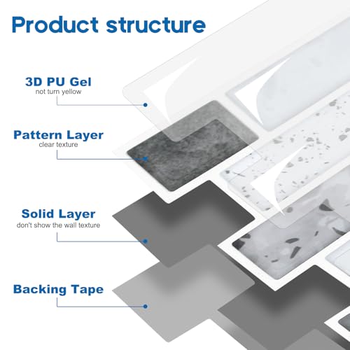 Yipscazo 10 Sheets Peel and Stick Backsplash for Kitchen Wall, 12''x12'' Waterproof Stick on Backsplash Smart Tiles for Bathroom,Removable Backsplash Wall Tiles in Gray White - color: Gray White