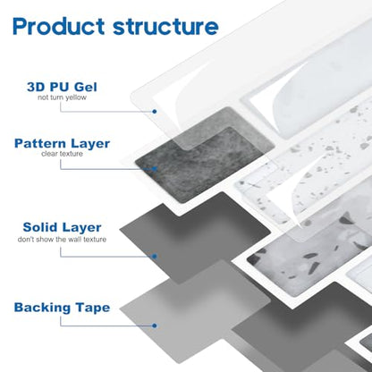 Yipscazo 10 Sheets Peel and Stick Backsplash for Kitchen Wall, 12''x12'' Waterproof Stick on Backsplash Smart Tiles for Bathroom,Removable Backsplash Wall Tiles in Gray White - color: Gray White