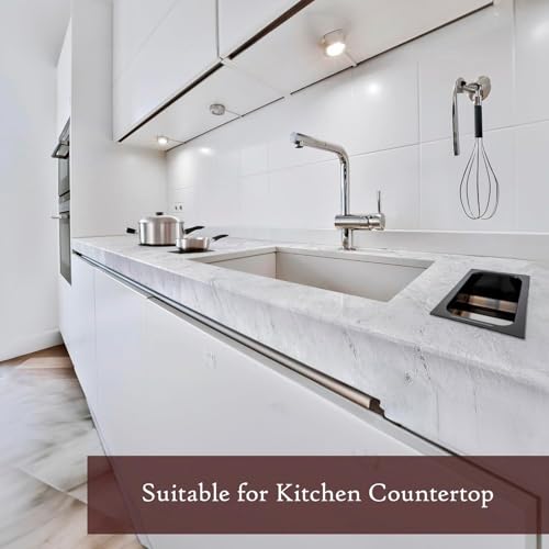 Very Berry Sticker Marble Contact Paper (White Matte, 24" x 118", 2 Pack) Premium Peel and Stick Wallpaper for Countertop, Bathroom Vanities & Cabinets, Renter Friendly, Waterproof Vinyl - color: White Matte, size: 24" x 118" (2-pack)
