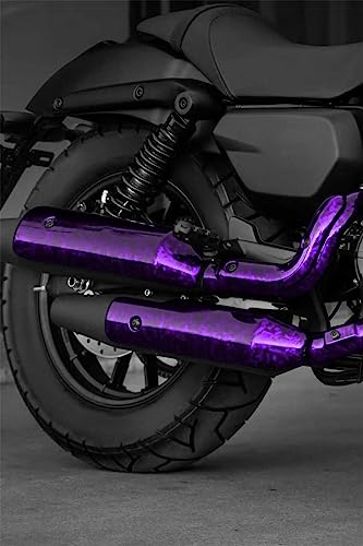 PET Marble Forged Carbon Fiber Textured Gloss Royal Purple Vinyl Wrap Auto Car Sticker Decal Film Sheet Bubble Free Air Release Technology with Tool Set 5FTx5FT - size: 5FT x 5FT