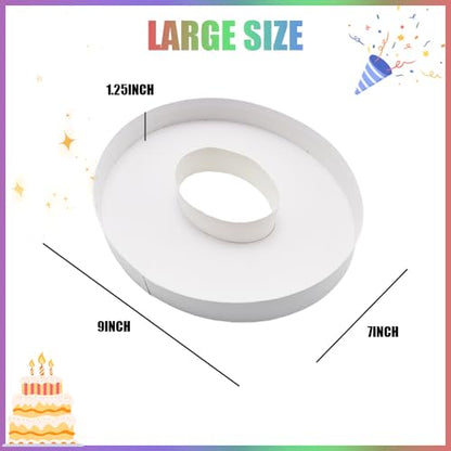 Charcuterie Cardboard Number Fillable Shaped Treat Decorative Box Anniversary Birthday Table Centerpiece (0 Style, 9inch) - size: 9inch, style: 0 Style