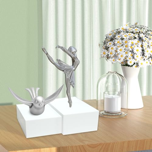 8 Pack Acrylic Risers for Display - Decorative Display Risers - White Acrylic Cubes with Hollow Bottoms