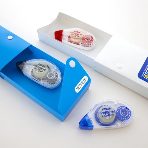 BAZIC Products Permanent Glue Tape, Double Sided, 8 mm x 8 m - size: 24-Pack