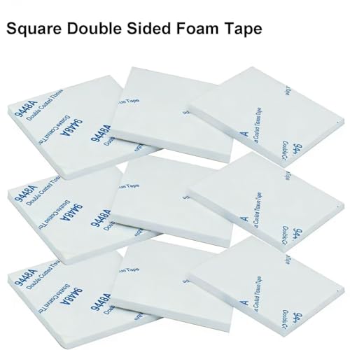 100Pieces Double Sided Foam Tape Square Strong Pad,27 × 27mm Heavy Duty Mounting Tape,Idea for Photo Album Walls, Hooks, Small Mirrors, Office Decor. - size: Square-100PCS