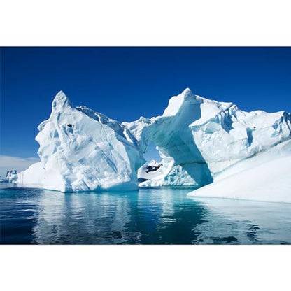 10x8ft White Iceberg Backdrops for Photography Polar Region Snow Wedding Backdrop North Pole Ice Shelf Snow Mountain Backdrops Blue Sky Pure Clean Sea Water Backdrop Photo Shooting Props - size: 10x8ft