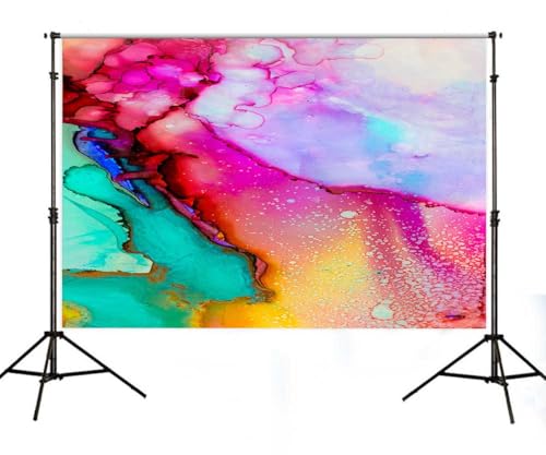 Colorful Watercolor Painting Backdrop 5x3ft 80's 90's Theme Birthday Party Art Paint Photography Backgrounds for Photo Studio Props BJGJPH96 - size: 5x3ft