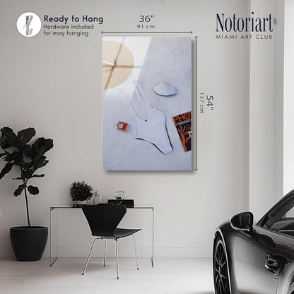 Beach Day Flat Lay Acrylic Print Fashion Photography by Notoriart, Ready to Hang, 36 x 54 - size: 54"L x 36"W