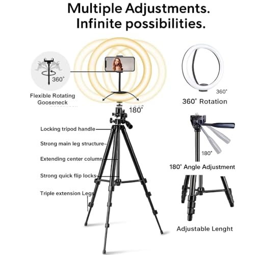 Vlogging Kit with Ring Light Tripod – Content Creator Kit for iPhone, Android & Tablets, Microphone, Remote, YouTube & TikTok Starter Kit for Influencers - size: 3) Pro Kit