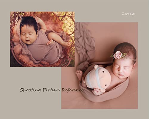 Zeroest Newborn Photography Stretch Wrap Boy Girl Baby Wraps Photography Props Baby Photo Prop Stretch Blanket for Baby (Brown) - color: Brown