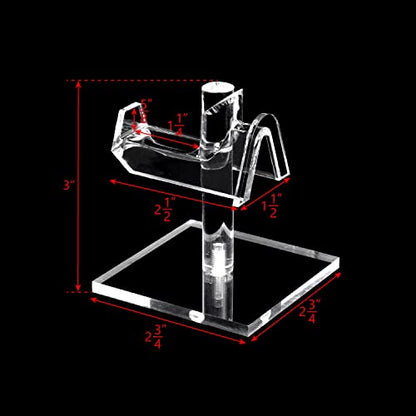 MOOCA 3 Pieces Set Premium Acrylic Eyeglasses Frame Riser Display Stand, Sunglasses Rack, Sunglass Organizer, Eyeglass Holder, Acrylic Eyewear Display, Single Frame for Each Holder - color: clear