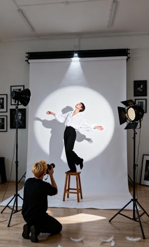 Seamless Photo Photography Backdrop Paper,White Photo Background Paper Roll (53”x16', #93 Arctic White) - color: #93 Arctic White