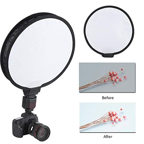 Softbox Diffuser, 40CM Portable Foldable Round-Shape Nylon Softbox Diffuser with a Storage Bag for Camera Flash Light