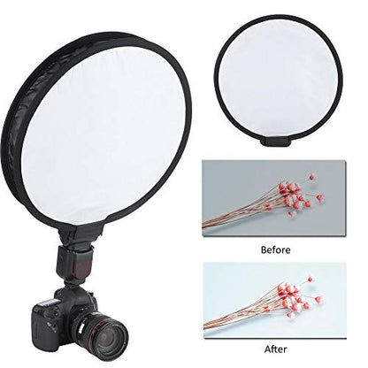 Softbox Diffuser, 40CM Portable Foldable Round-Shape Nylon Softbox Diffuser with a Storage Bag for Camera Flash Light