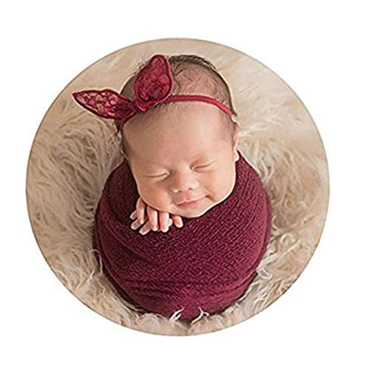 Coberllus Newborn Baby Photo Props Wrap Cloth Blanket Swaddle for Boys Girls Photography Shoot (Red) - color: Red