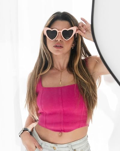 20 Pairs Heart Shaped Sunglasses for Women Colorful Glasses Fun Trendy Transparent Heart Sunglasses Party Favor - color: Heart-mix-20 Pack
