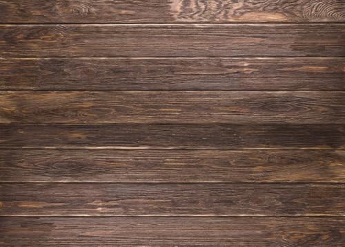 Wood Vinyl Backdrop Rustic Brown Wooden Board Wall Portrait Photography Background 8x6FT,8x6FT(Width 240cm x Height 180cm) - size: 8x6 FT
