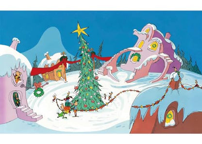 5.9X 3.6ft Welcome to Whoville Backdrop Snow Winter Whoville Christmas Banner Christmas Village Party Photography Background Xmas Birthday Baby Shower Party Supplies Decoration - size: 5.9x 3.6ft