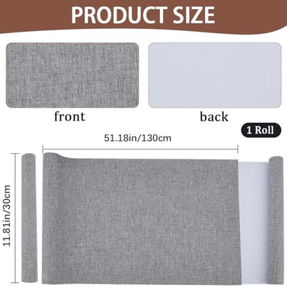 CRASPIRE 51 x 11.8 Inch Dark Grey Book Fabric Book Binding Cloth with Paper Back Polyester A4 to A8 Woven Linen Cover for Books Album Scrapbooking Archival DIY Covering Bookbinding Protector - color: Dark Gray-4