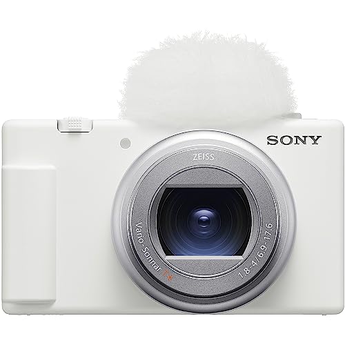 Sony ZV-1 II Vlog Camera with 4K Video & 20.1MP for Content Creators and Vloggers White ZV-1M2/W Bundle with CPS 2 YR Extended Protection Pack + Deco Gear Case + 128GB Memory Card & Accessories Kit - color: White, style: w/ CPS 2YR Extended Protection Kit