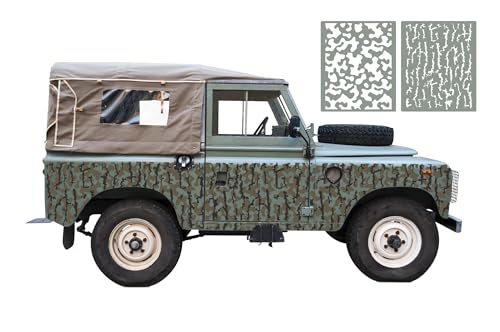 Camo Paint Stencils 12” Camo Stencil for Spray Paint Layered Camouflage Stencils for Painting on Boat Wood Fabric Wall Furniture - style: Camo