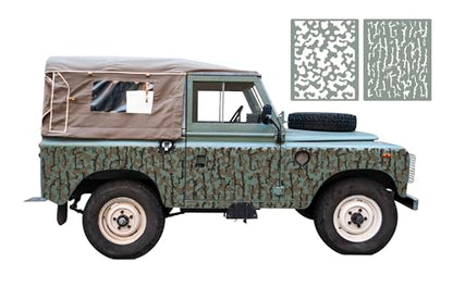 Camo Paint Stencils 12” Camo Stencil for Spray Paint Layered Camouflage Stencils for Painting on Boat Wood Fabric Wall Furniture - style: Camo