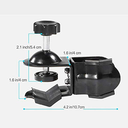 Selens 2 Pieces Heavy Duty Metal Dual Double U Clip C Clamp Type Bracket Mount for Photo Studio Boom Arm Light Stand