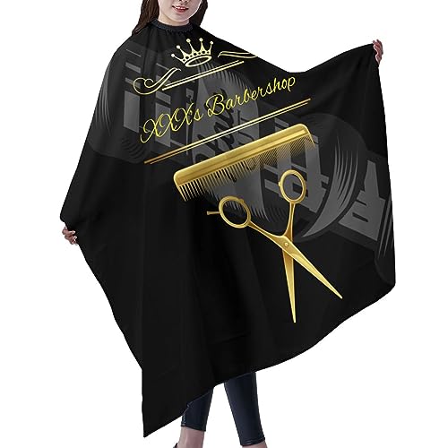 Custom Barber Cape, Personalized Haircut Salon Cape for Men - color: Barber-salon 4